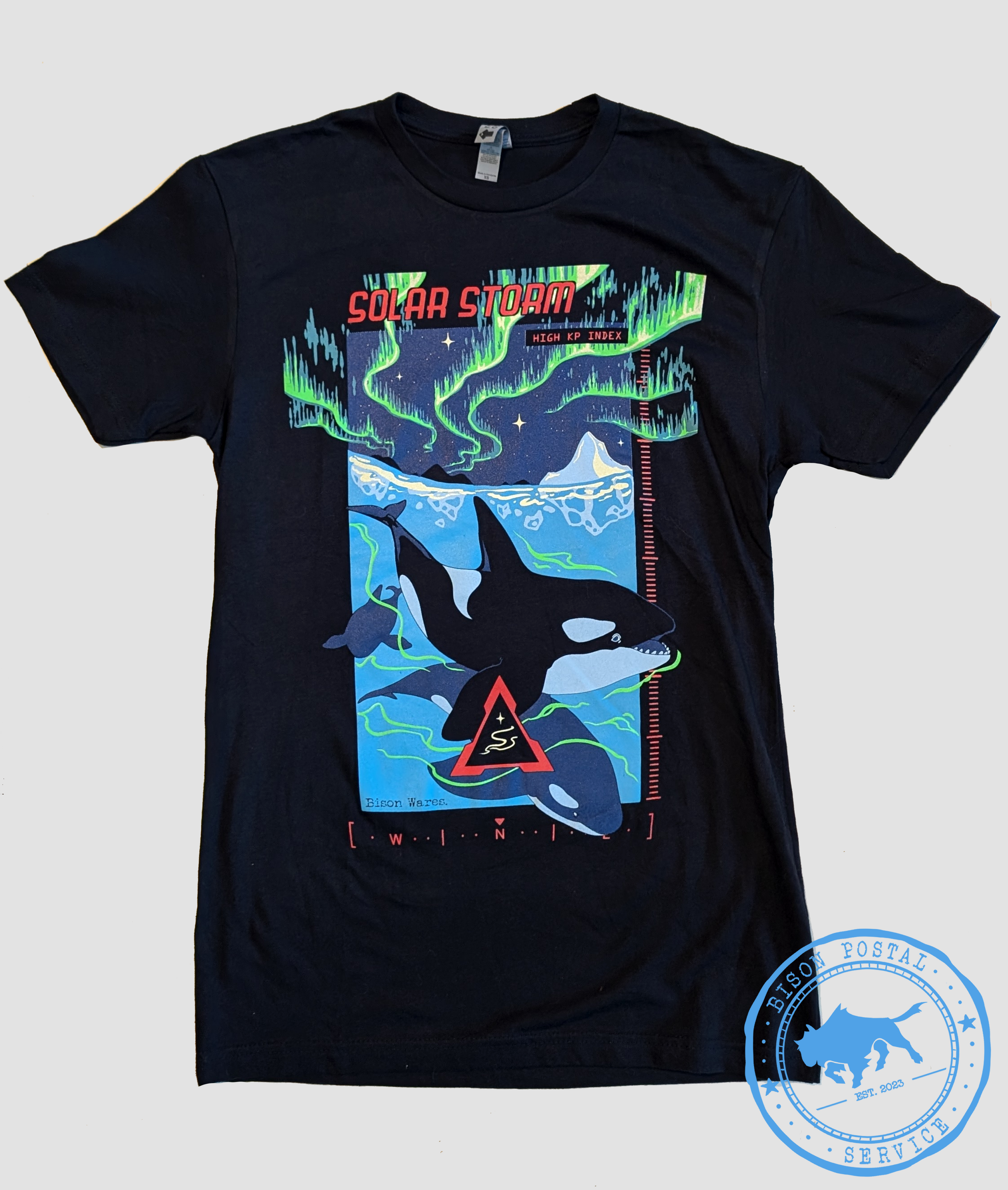 Solar Storm Orca Whales- T-Shirt