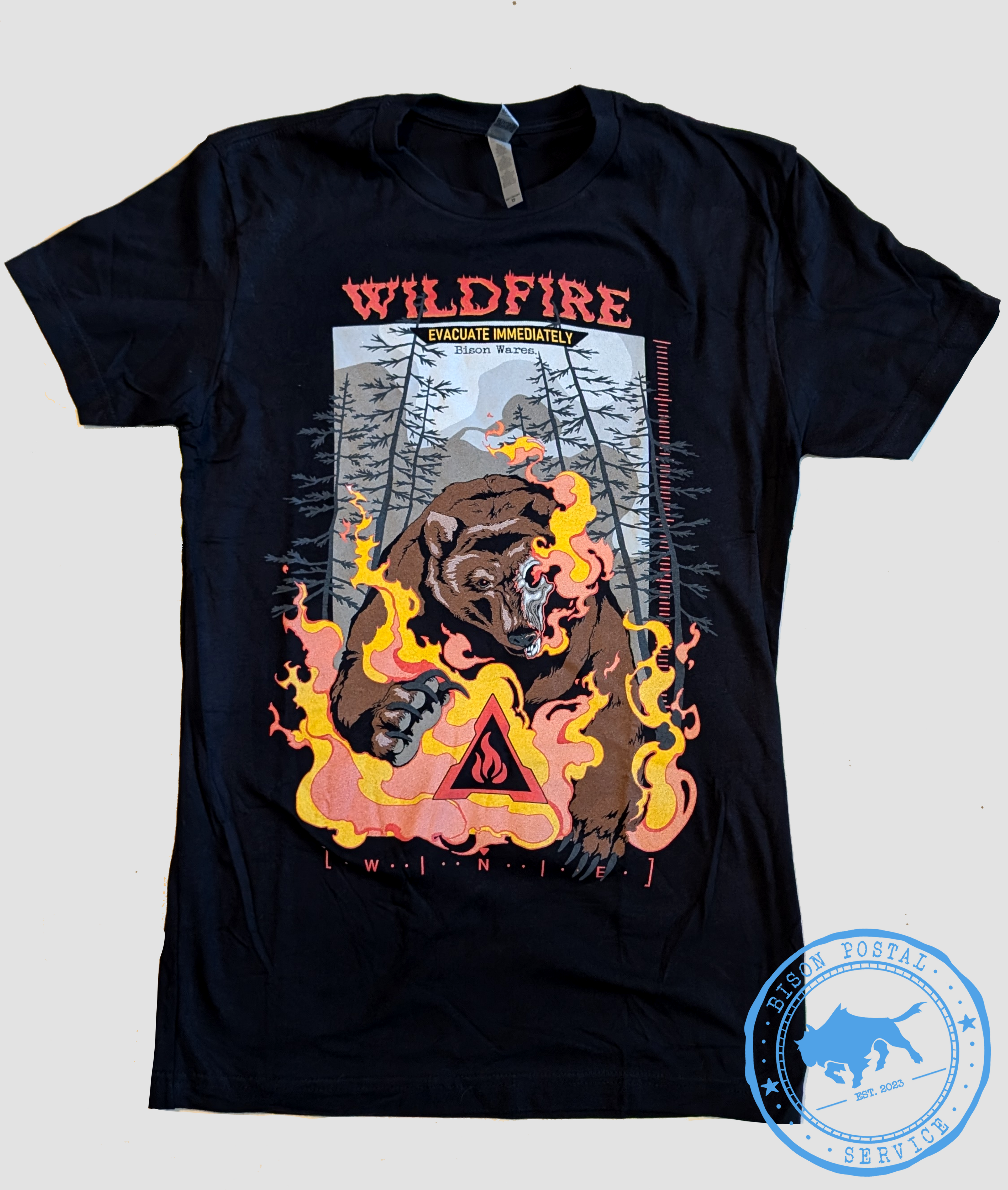 Wild Fire Grizzly Bear - T-Shirt